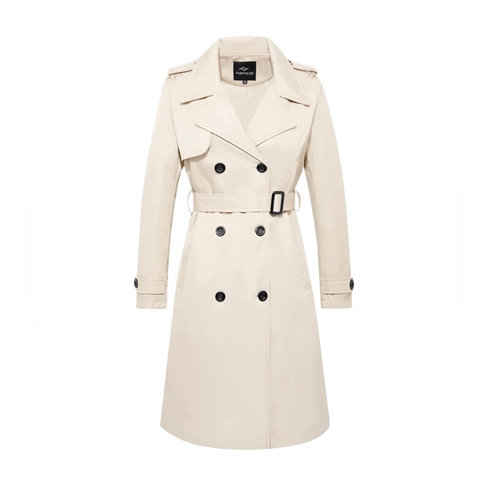 Beige trench coat